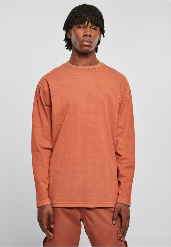 UC Men Heavy Oversized Garment Dye Dye Terracotta Long Sleeve