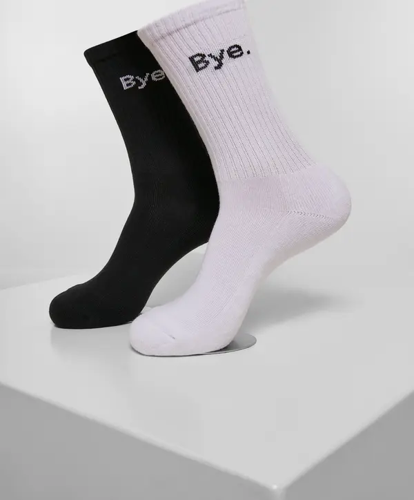 Mister Tee HI - Bye Socks Short 2-Pack Black/White