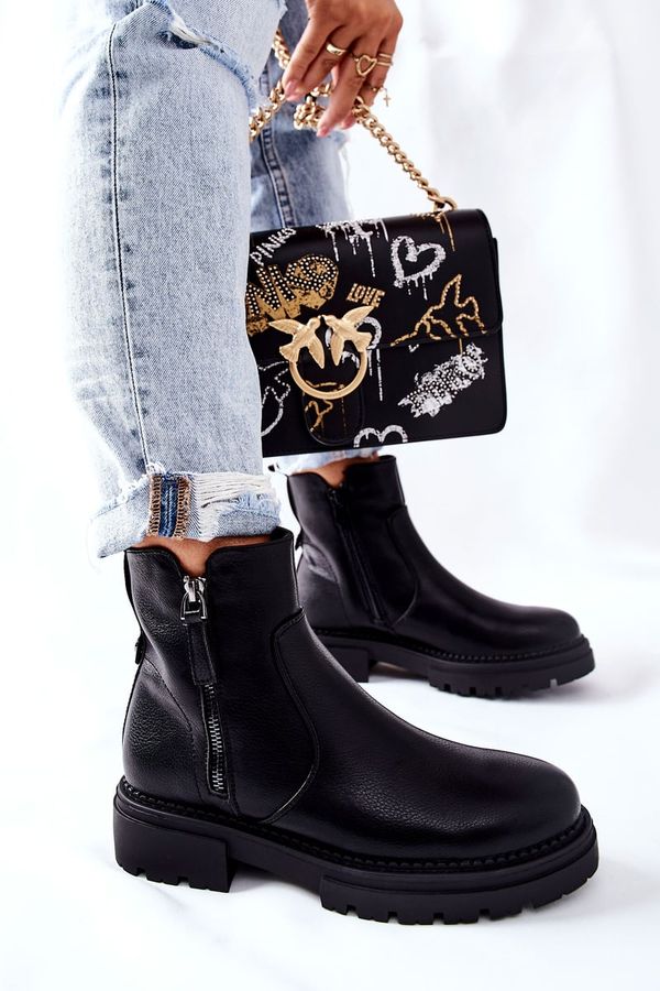 Kesi High boots with riders black Silvan