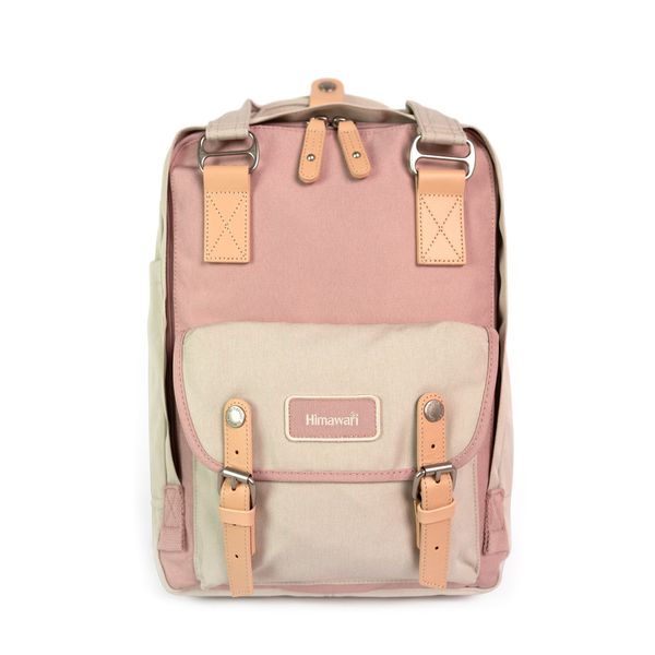 Himawari Himawari Unisex's Backpack tr24080-5 Grey Pink