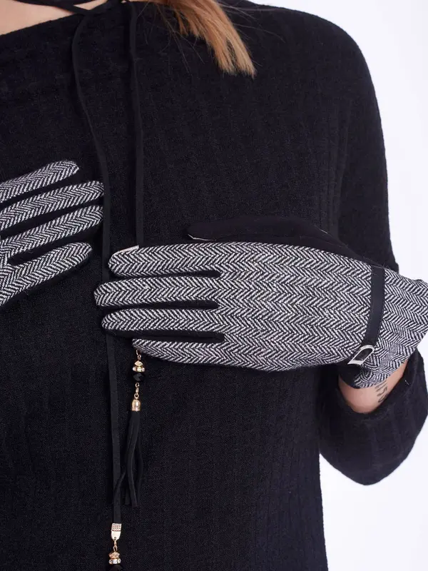 Yups Houndstooth gloves Yups bx3892. R21