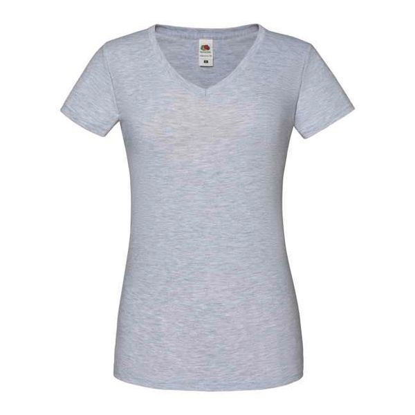 Fruit of the Loom Iconic Vneck Fruit of the Loom Women's Grey T-shirt