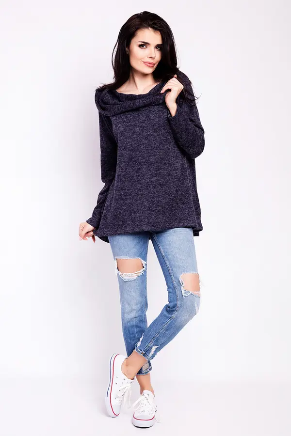 Infinite You Infinite You Woman's Blouse M119 Navy Blue