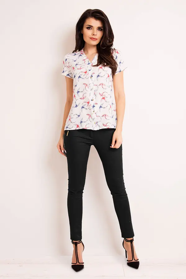 Infinite You Infinite You Woman's Shirt M127 Ecru/Pattern