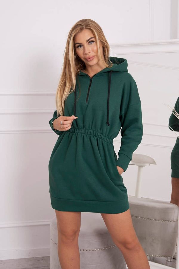 marka niezdefiniowana Insulated dress with hood dark green