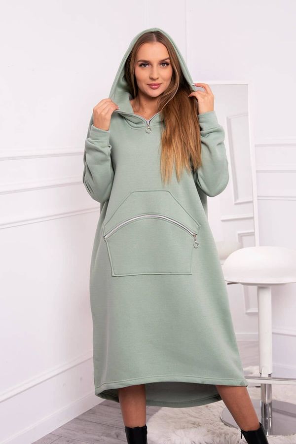 marka niezdefiniowana Insulated dress with hood dark mint