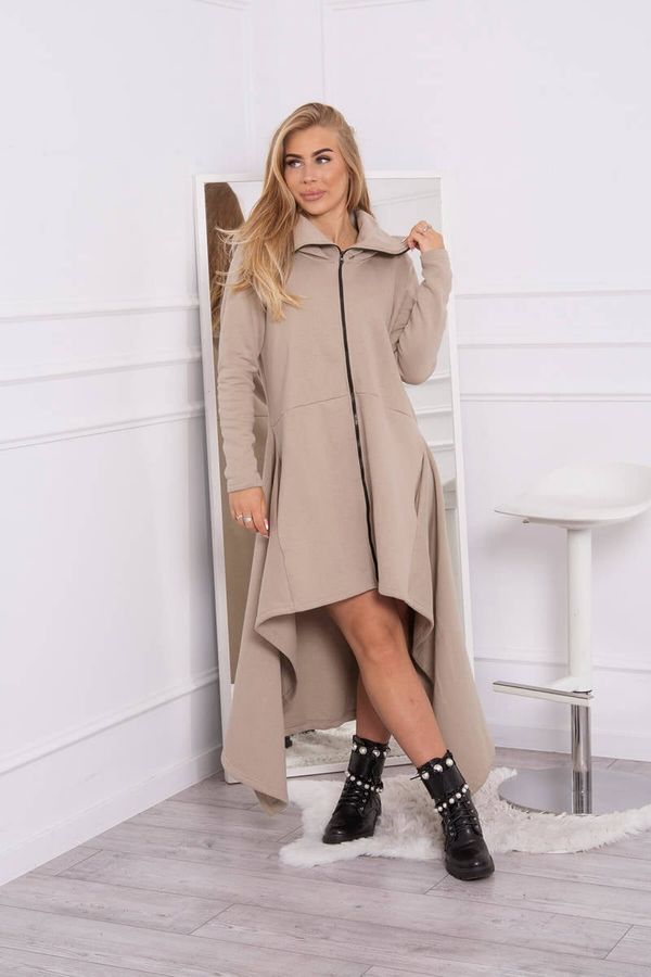 marka niezdefiniowana Insulated dress with long sides light beige