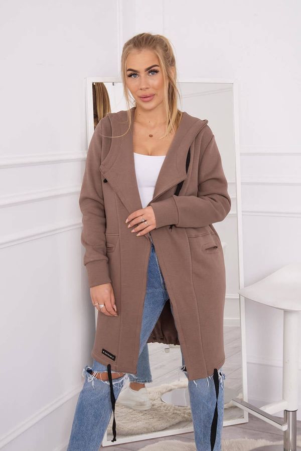 Kesi Insulated raincoat with mocha hood