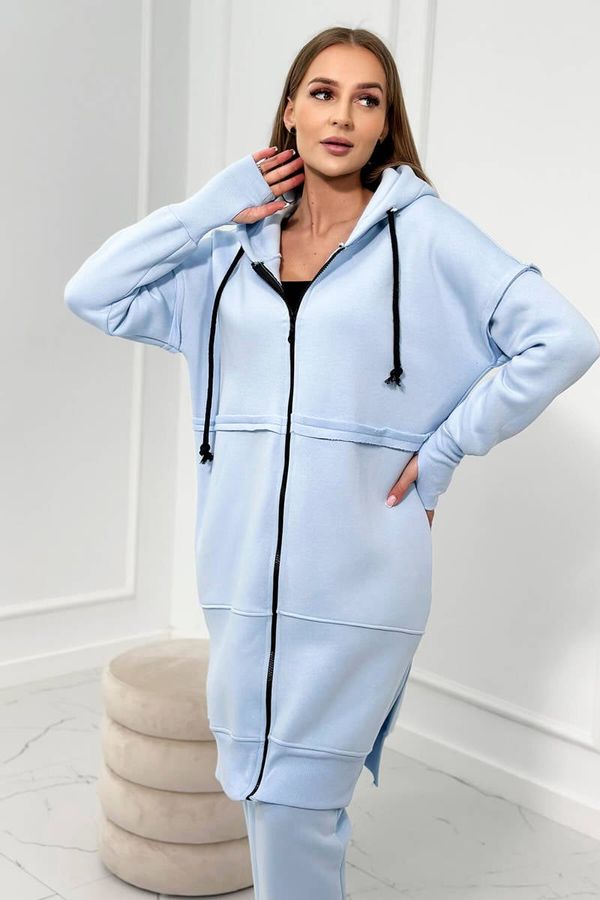 marka niezdefiniowana Insulated set with a long blue sweatshirt