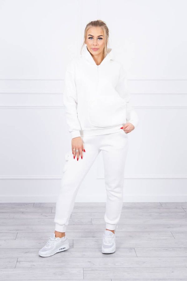 marka niezdefiniowana Insulated set with decorative pocket ecru