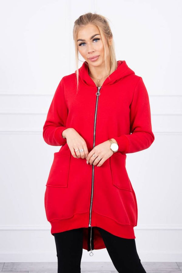 marka niezdefiniowana Insulated sweatshirt with a zipper at the back red