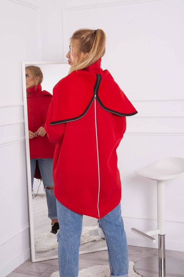 marka niezdefiniowana Insulated sweatshirt with a zipper at the back red