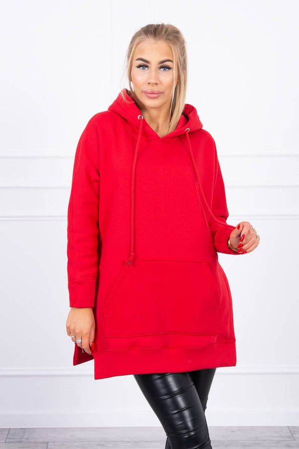 marka niezdefiniowana Insulated sweatshirt with red side slits