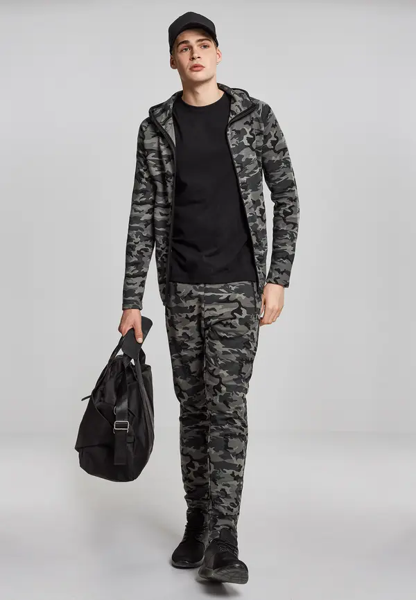 Urban Classics Interlock Camo Zip яке тъмна маска