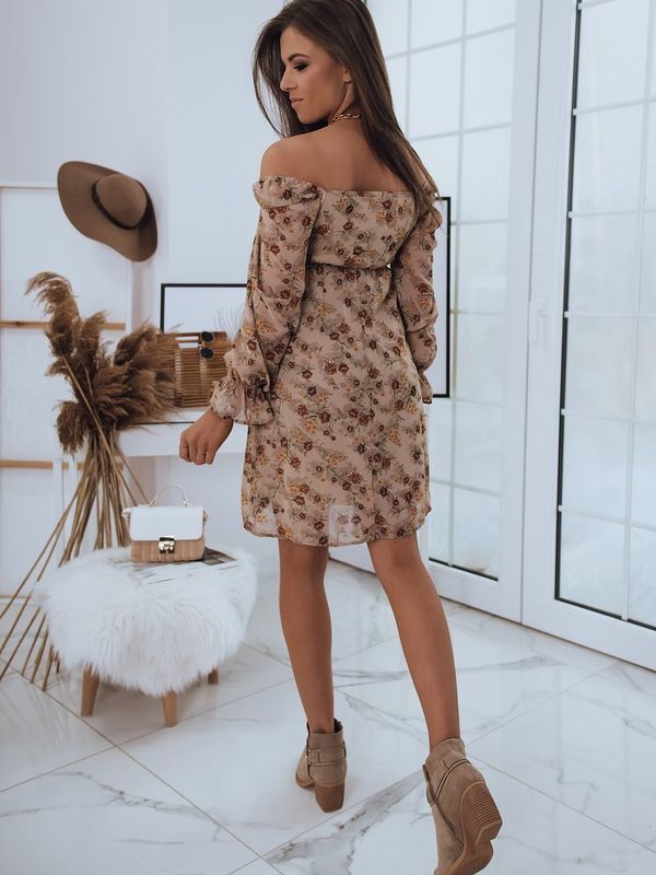 DStreet Испанска рокля BETA бежова Dstreet