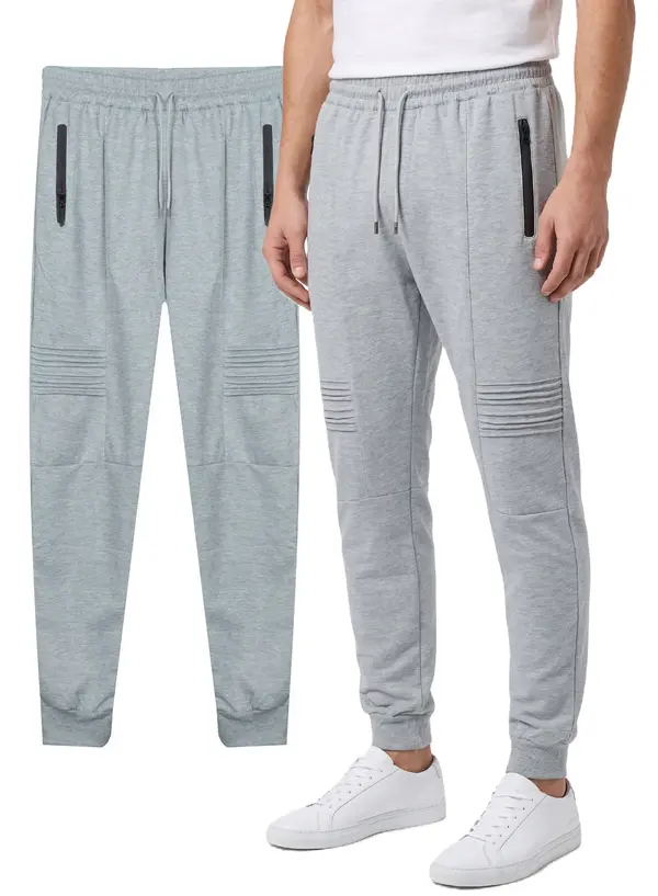 J.STYLE J.Style - Мъжки спортни панталони, сиви