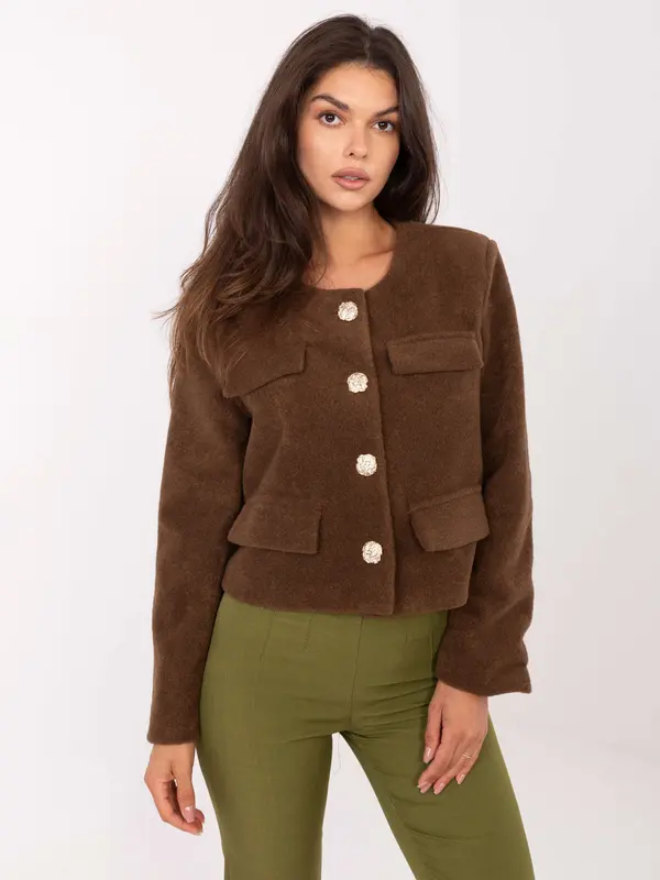 RUE PARIS Jacket-IT-KR-FL9586.64-brown