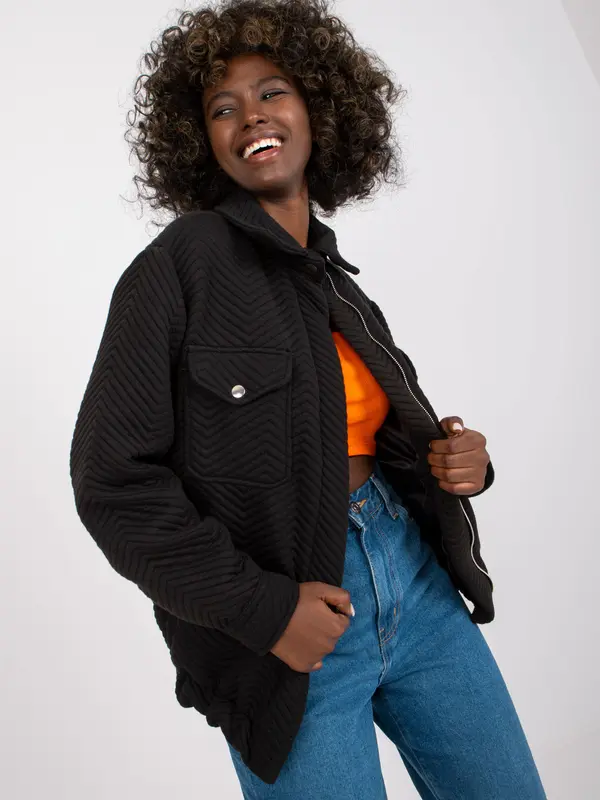 RUE PARIS Jacket-RV-KR-007.95P-black