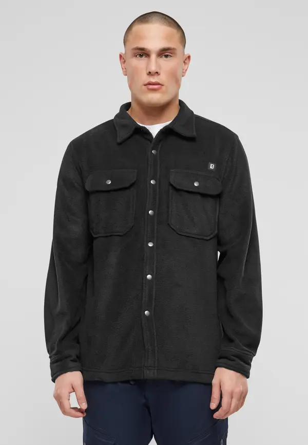 Brandit Jeff Fleece long-sleeved shirt black