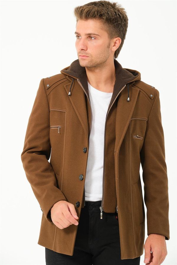dewberry K7532 DEWBERRY MEN'S COAT-PLAIN CAMEL