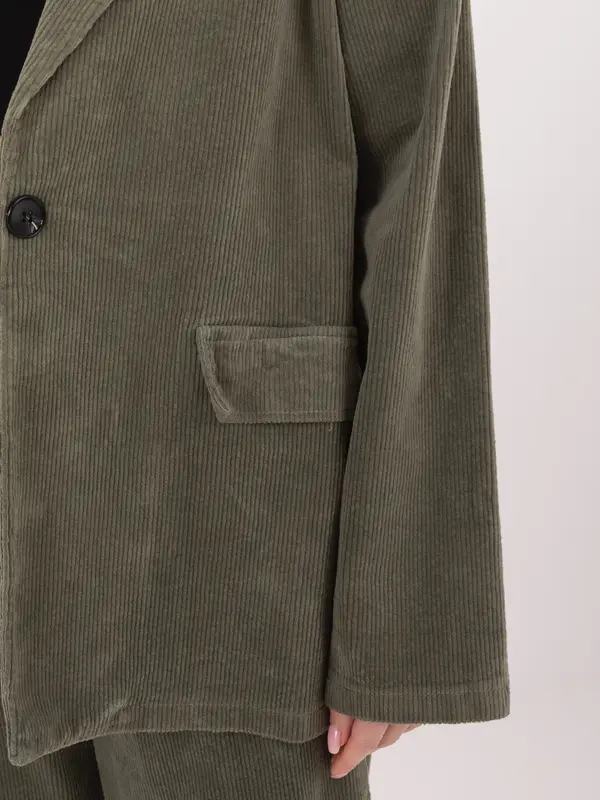 RUE PARIS Кадифено яке в цвят каки