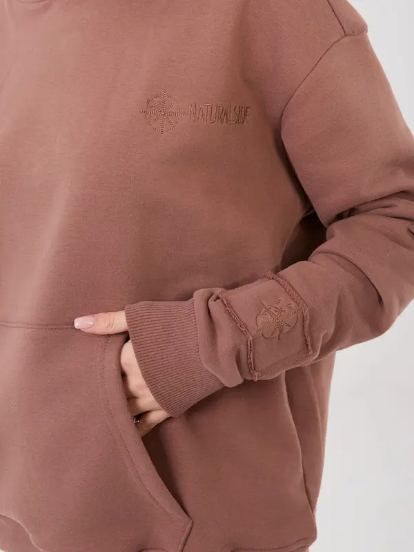 Factory Price Кафяв суичър с качулка