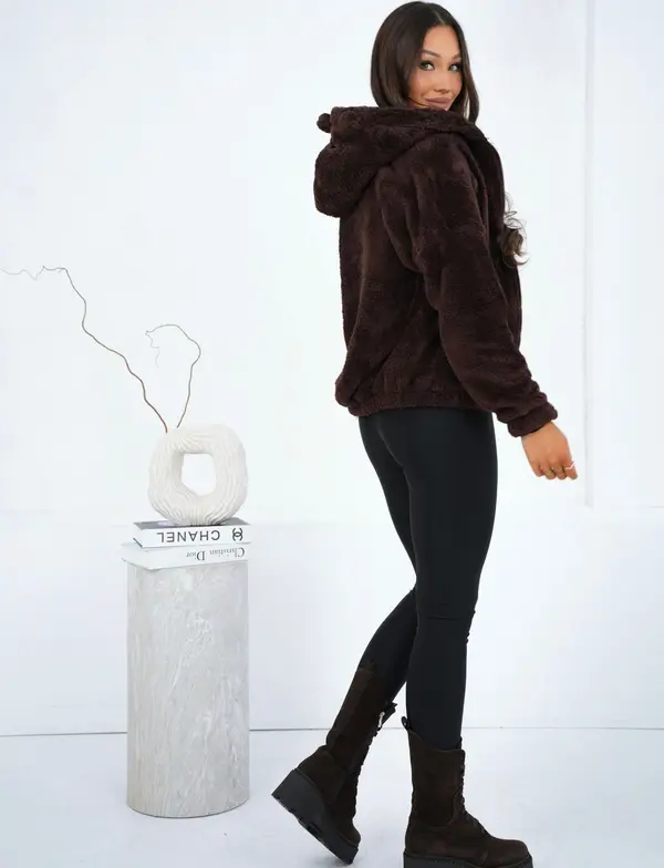 Factory Price Кафяв суичър с качулка и уши