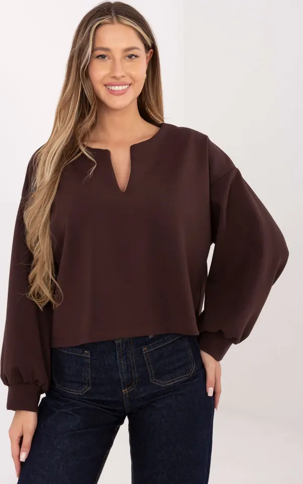 Factory Price Кафяв суитшърт с дълъг ръкав