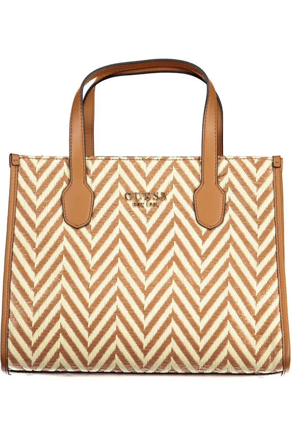 GUESS JEANS Кафява дамска чанта GUESS JEANS