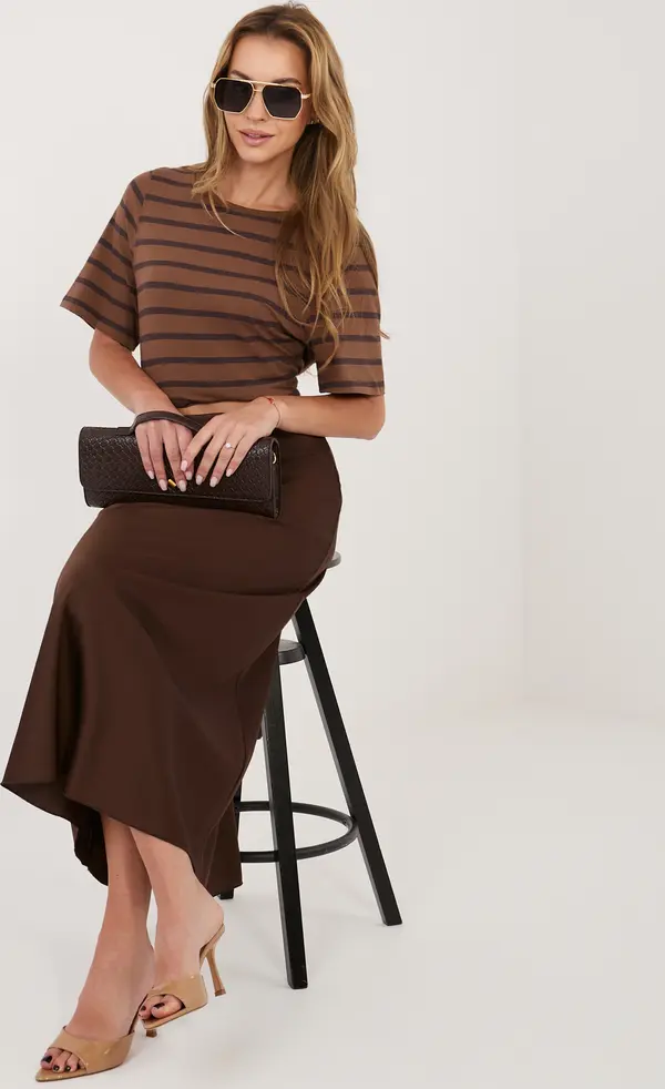 Italy Moda Кафява макси пола