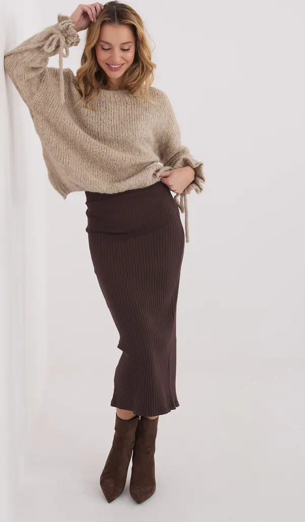 RUE PARIS Кафява миди пола