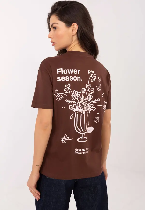 Sublevel Кафява тениска с щампа