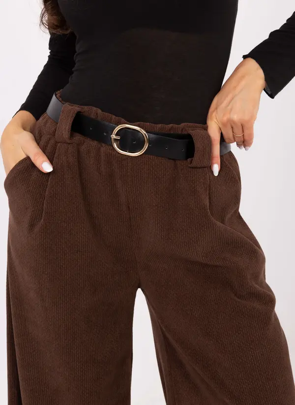 RUE PARIS Кафяви едноцветни панталони