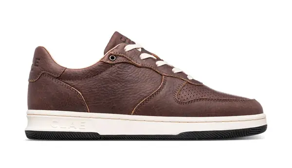 Clae Кафяви кожени обувки Clae Malone