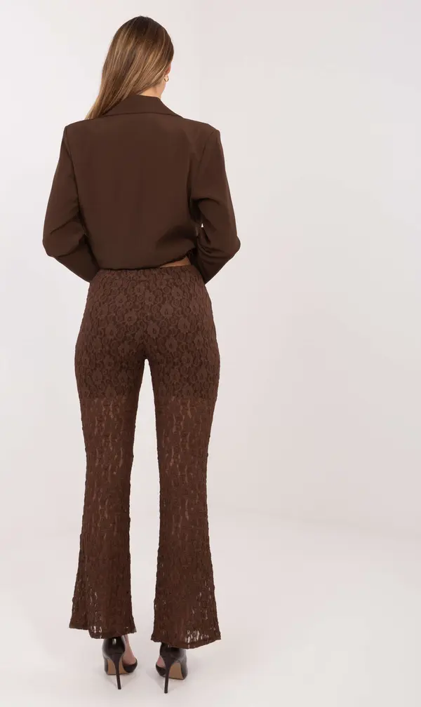 Italy Moda Кафяви шарени панталони