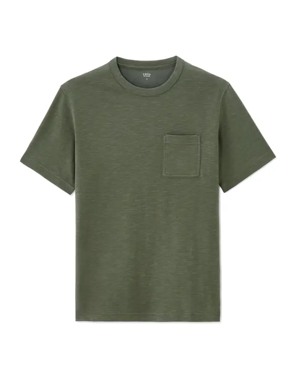 Celio Каки тениска с джоб