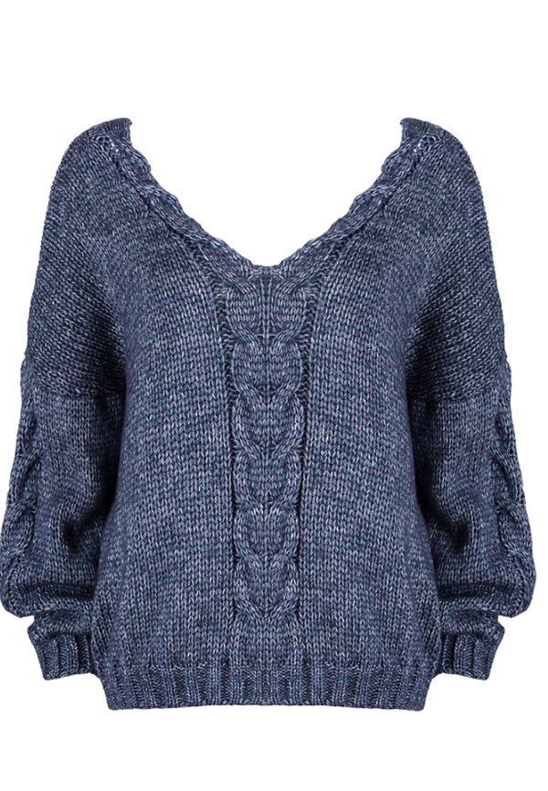 Kamea Kamea Woman's Sweater K.21.610.12 Navy Blue