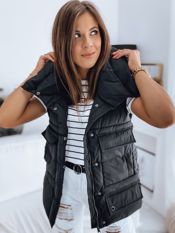 DStreet Kamizelka damska oversize OMALIS czarna Dstreet