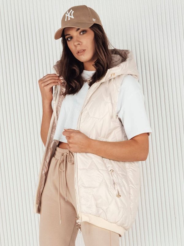 DStreet Kamizelka damska pikowana COLINE biała Dstreet