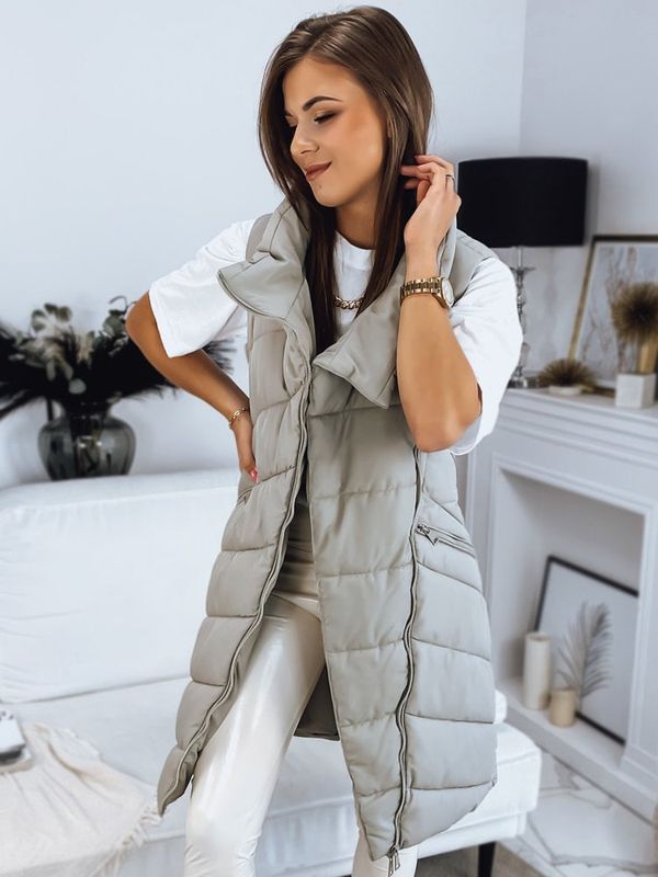 DStreet Kamizelka damska pikowana SERKIS zielona Dstreet