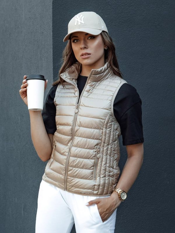 DStreet Kamizelka damska STYLISHZ kamelowa Dstreet