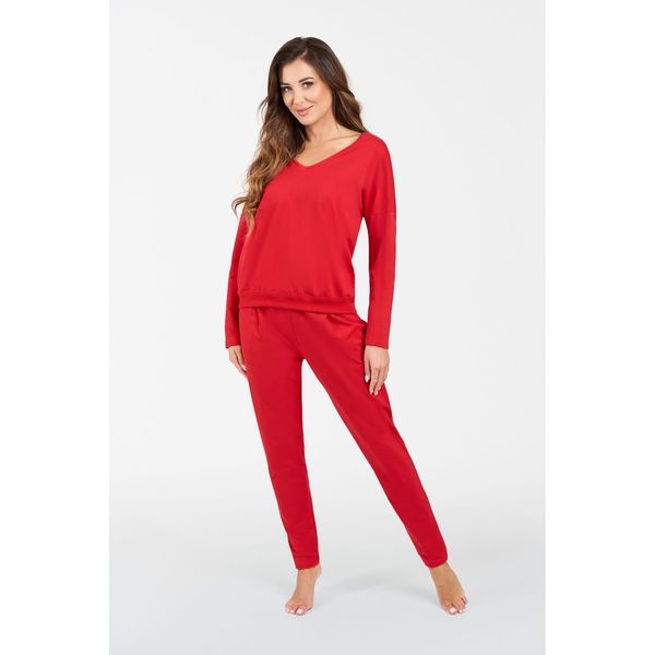 Italian Fashion Karina ́s tracksuit with long sleeves, long pants - medium melange