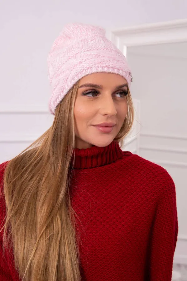 Kesi Kesi Cap with fleece Edyta K298 powdered pink