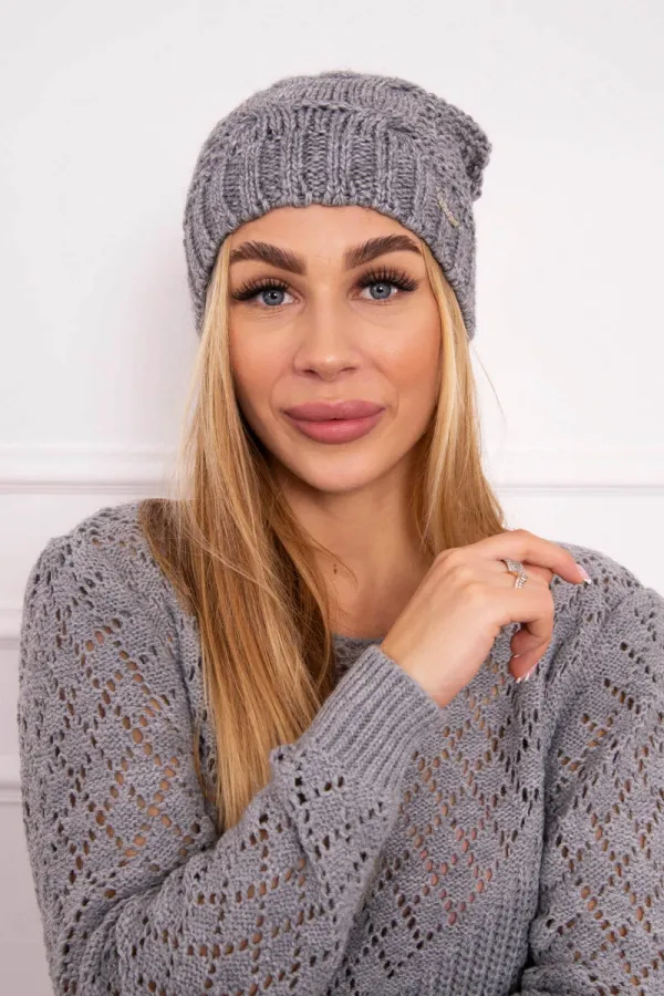 Kesi Kesi Cap with fleece Justyna K253 dark gray