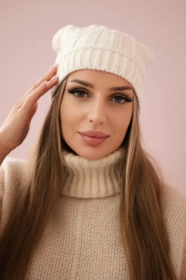 Kesi Kesi Cap with fleece Marta K231 ecru