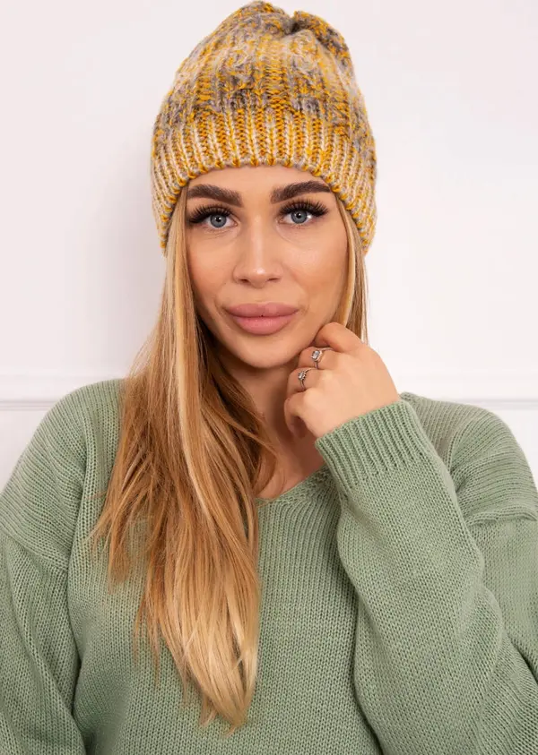 Kesi Kesi Cap with fleece Melisa K241 orange+gray