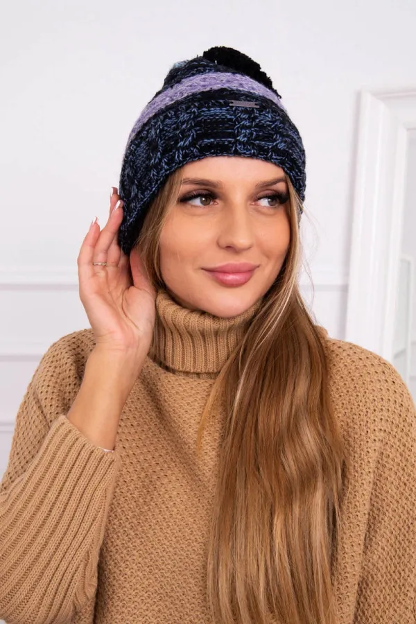 Kesi Kesi Cap with fleece Pola K267 navy blue + maritime