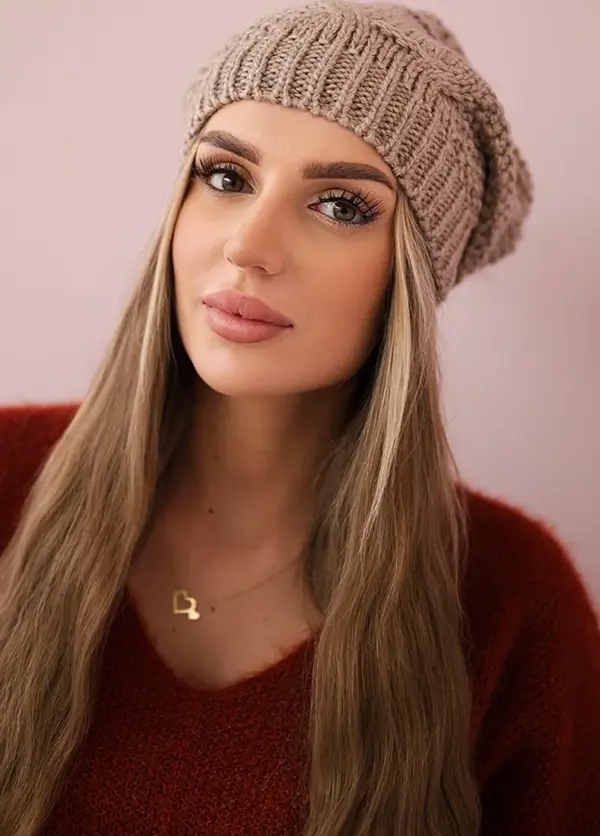 Kesi Kesi Cap with fleece Sandra K210 dark beige