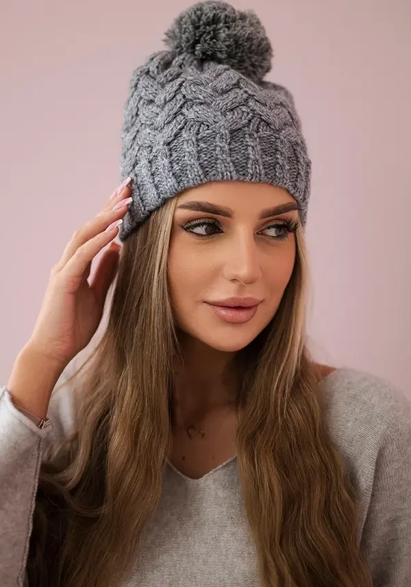 Kesi Kesi Cap with fleece Waleria K307 light gray