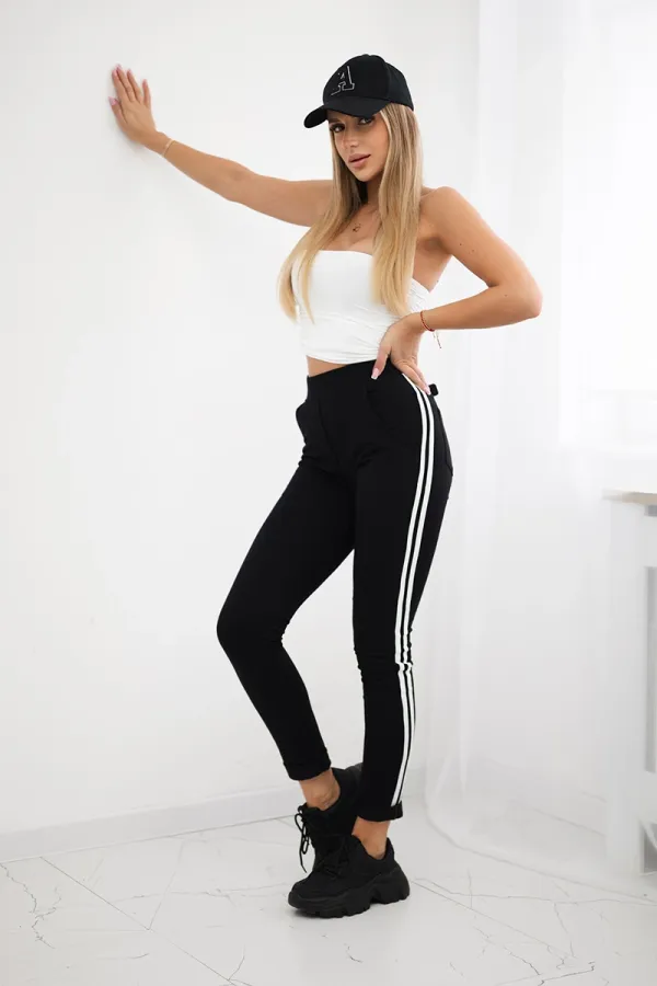Kesi Kesi Pants with two stripes black